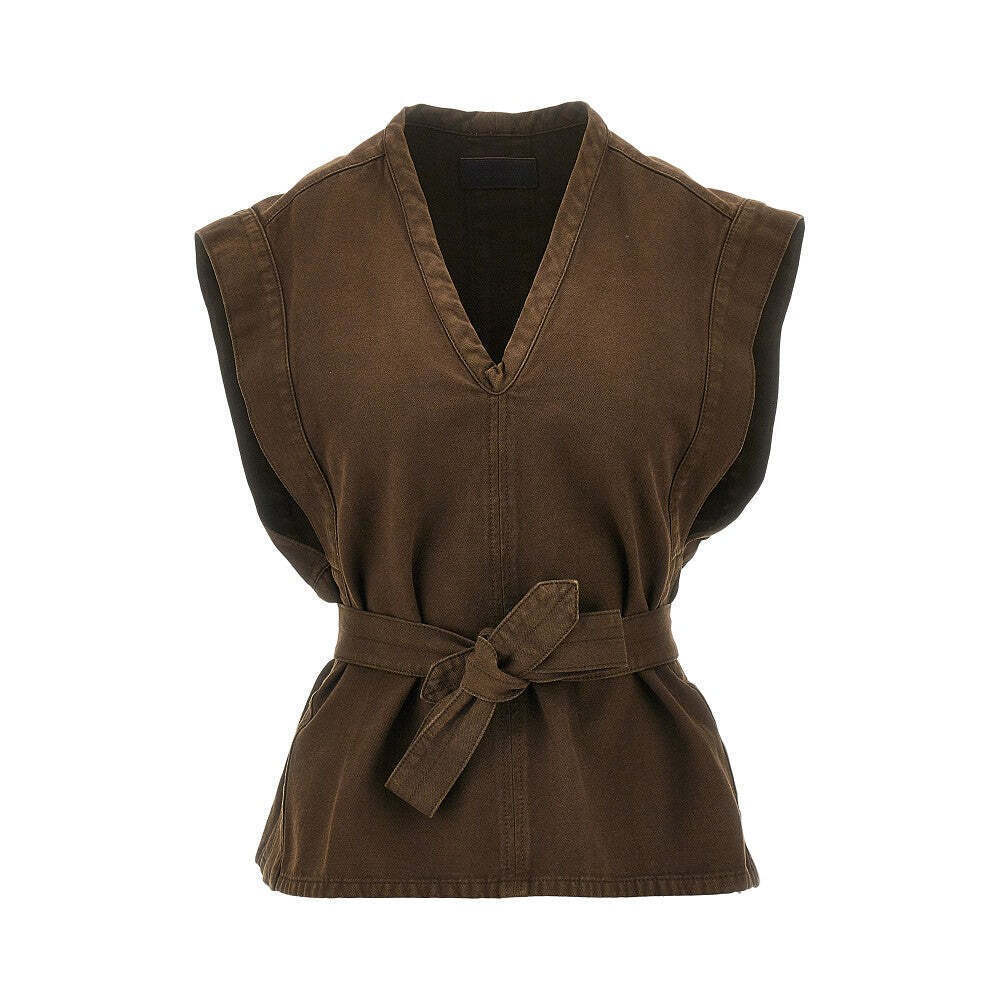 Lemaire Broken Twill Top With Belt T